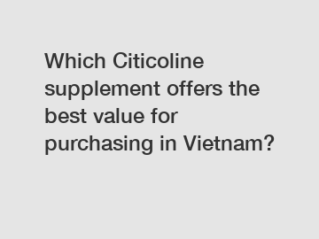 Which Citicoline supplement offers the best value for purchasing in Vietnam?
