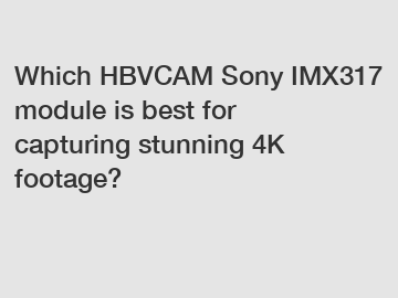 Which HBVCAM Sony IMX317 module is best for capturing stunning 4K footage?