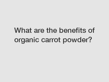 What are the benefits of organic carrot powder?