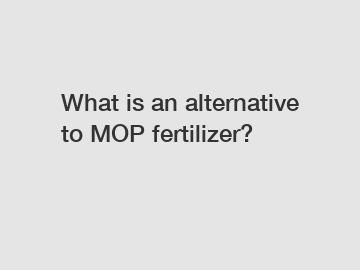 What is an alternative to MOP fertilizer?
