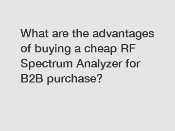 What are the advantages of buying a cheap RF Spectrum Analyzer for B2B purchase?