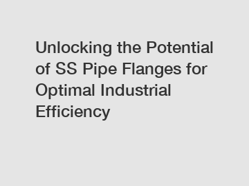 Unlocking the Potential of SS Pipe Flanges for Optimal Industrial Efficiency