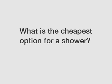What is the cheapest option for a shower?