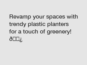 Revamp your spaces with trendy plastic planters for a touch of greenery! ????