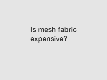 Is mesh fabric expensive?