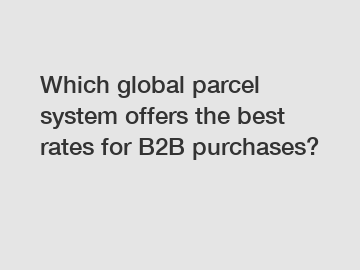 Which global parcel system offers the best rates for B2B purchases?