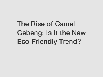 The Rise of Camel Gebeng: Is It the New Eco-Friendly Trend?