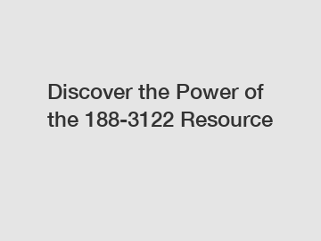 Discover the Power of the 188-3122 Resource