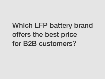 Which LFP battery brand offers the best price for B2B customers?