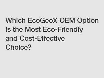 Which EcoGeoX OEM Option is the Most Eco-Friendly and Cost-Effective Choice?