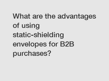 What are the advantages of using static-shielding envelopes for B2B purchases?