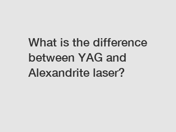 What is the difference between YAG and Alexandrite laser?