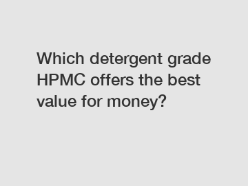 Which detergent grade HPMC offers the best value for money?