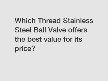 Which Thread Stainless Steel Ball Valve offers the best value for its price?