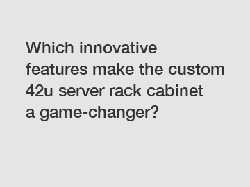 Which innovative features make the custom 42u server rack cabinet a game-changer?