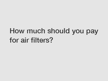 How much should you pay for air filters?