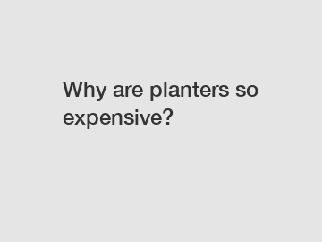 Why are planters so expensive?