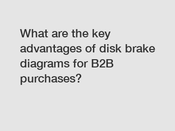 What are the key advantages of disk brake diagrams for B2B purchases?