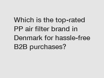 Which is the top-rated PP air filter brand in Denmark for hassle-free B2B purchases?