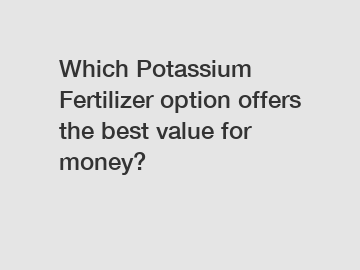 Which Potassium Fertilizer option offers the best value for money?