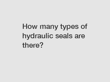 How many types of hydraulic seals are there?