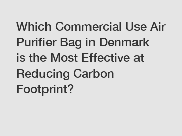 Which Commercial Use Air Purifier Bag in Denmark is the Most Effective at Reducing Carbon Footprint?