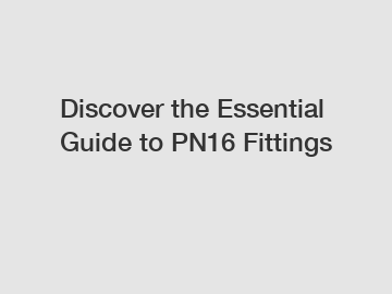 Discover the Essential Guide to PN16 Fittings