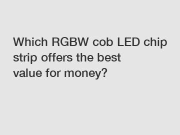 Which RGBW cob LED chip strip offers the best value for money?