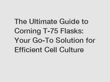 The Ultimate Guide to Corning T-75 Flasks: Your Go-To Solution for Efficient Cell Culture