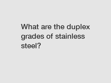 What are the duplex grades of stainless steel?