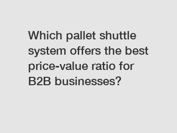 Which pallet shuttle system offers the best price-value ratio for B2B businesses?