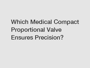 Which Medical Compact Proportional Valve Ensures Precision?