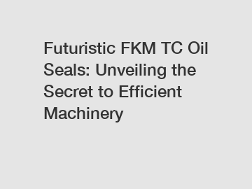 Futuristic FKM TC Oil Seals: Unveiling the Secret to Efficient Machinery