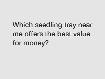 Which seedling tray near me offers the best value for money?