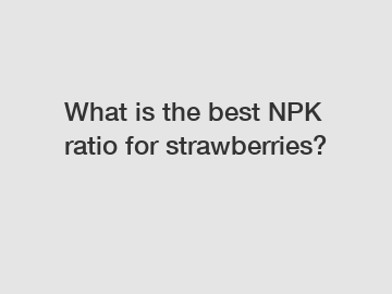 What is the best NPK ratio for strawberries?