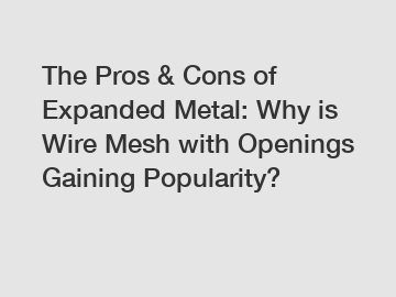 The Pros & Cons of Expanded Metal: Why is Wire Mesh with Openings Gaining Popularity?