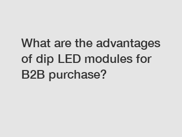 What are the advantages of dip LED modules for B2B purchase?