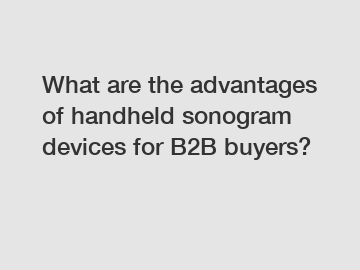 What are the advantages of handheld sonogram devices for B2B buyers?