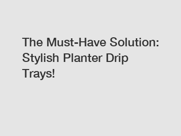 The Must-Have Solution: Stylish Planter Drip Trays!