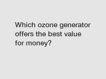 Which ozone generator offers the best value for money?