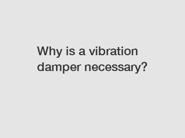 Why is a vibration damper necessary?