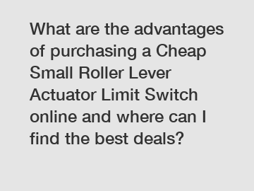 What are the advantages of purchasing a Cheap Small Roller Lever Actuator Limit Switch online and where can I find the best deals?