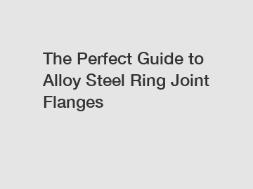 The Perfect Guide to Alloy Steel Ring Joint Flanges