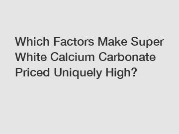 Which Factors Make Super White Calcium Carbonate Priced Uniquely High?