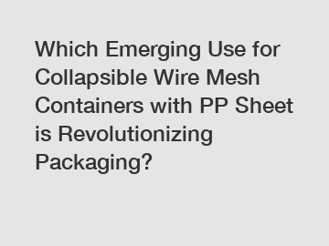 Which Emerging Use for Collapsible Wire Mesh Containers with PP Sheet is Revolutionizing Packaging?