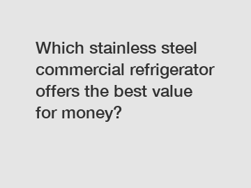 Which stainless steel commercial refrigerator offers the best value for money?