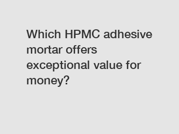 Which HPMC adhesive mortar offers exceptional value for money?