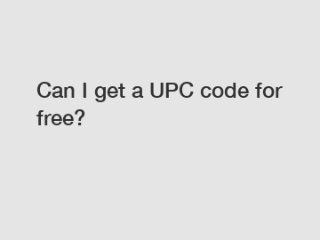 Can I get a UPC code for free?
