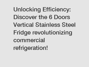 Unlocking Efficiency: Discover the 6 Doors Vertical Stainless Steel Fridge revolutionizing commercial refrigeration!