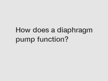 How does a diaphragm pump function?